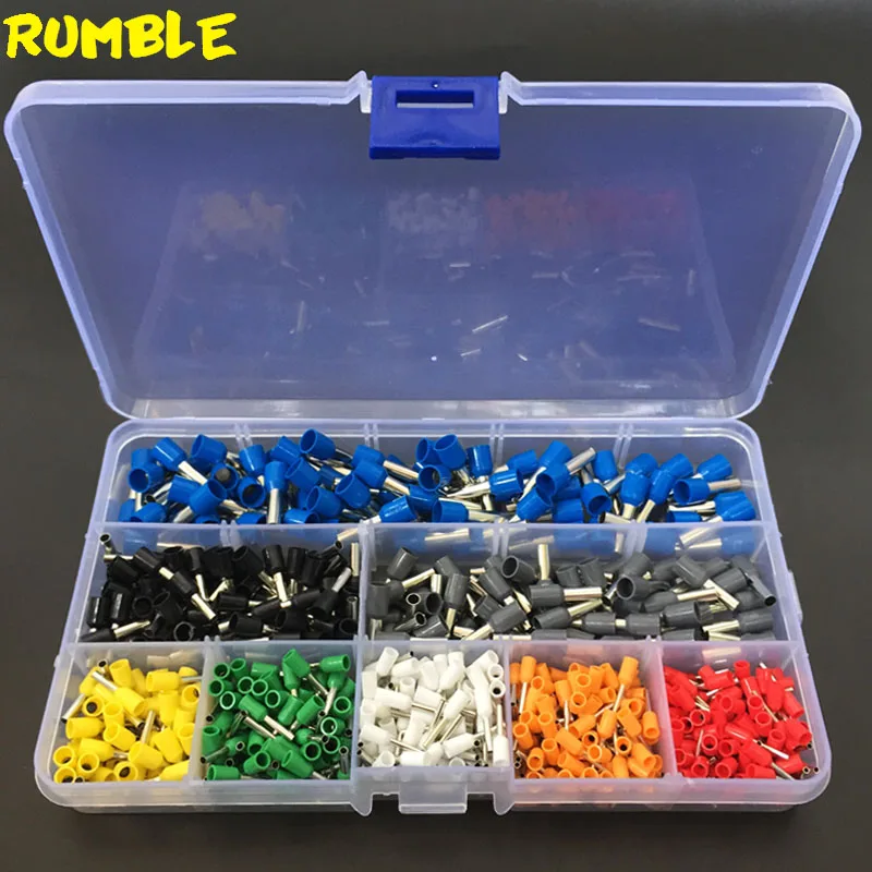 

620pcs 22-10AWG Electrical Wire Cable Tube Insulated Cord Pin End Terminals Copper Crimp Connector Ferrules Kit Tool Set In Box