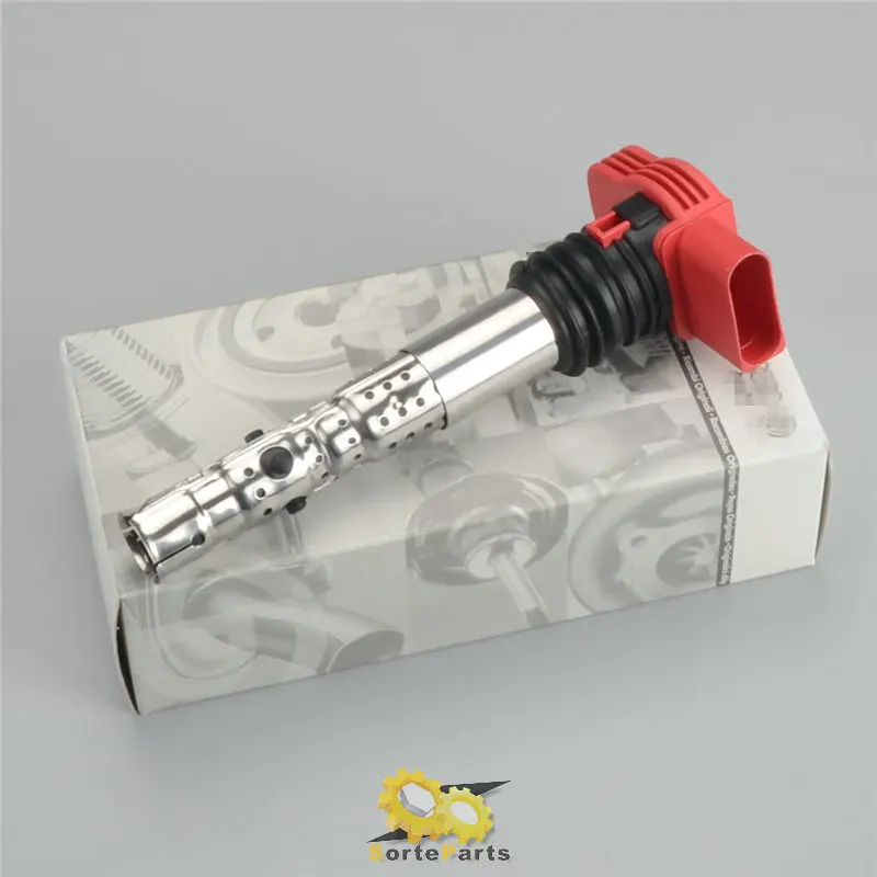 RED Ignition Coil For AUDI A4 S4 B6 B7 A6 S6 C5 C6 A8 D3 QUATTRO 1.8T 2