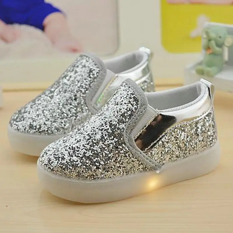 Baby Girls boy LED Light font b Shoes b font Toddler Anti Slip Sports Boots Kids