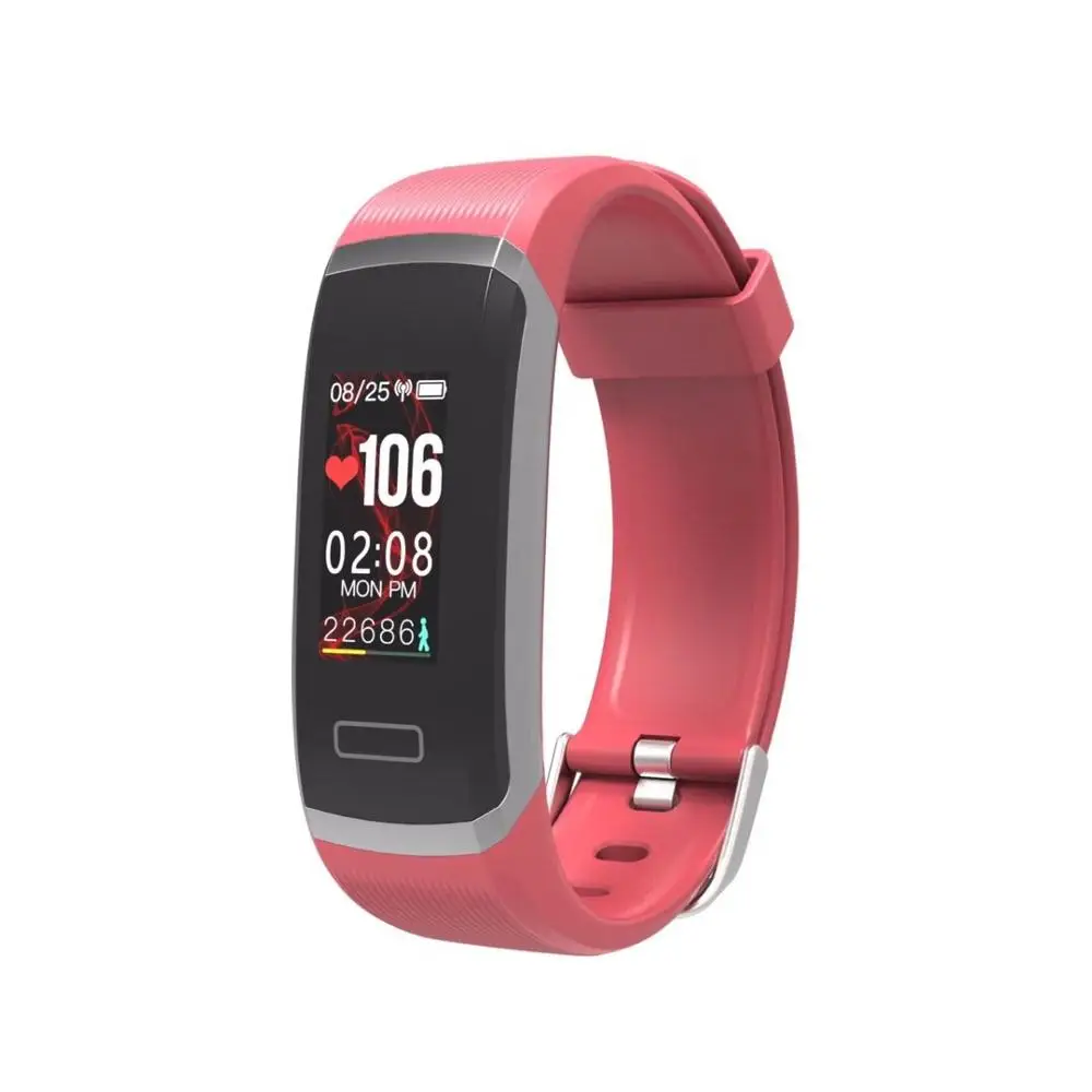 Bluetooth Smart band спортивные часы здоровья сердечного ритма Водонепроницаемый смарт-браслет для фитнеса Для мужчин Для женщин наручные часы - Цвет: Red