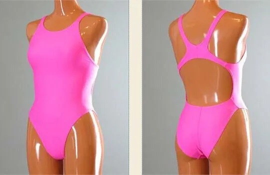 plain pink swimsuit