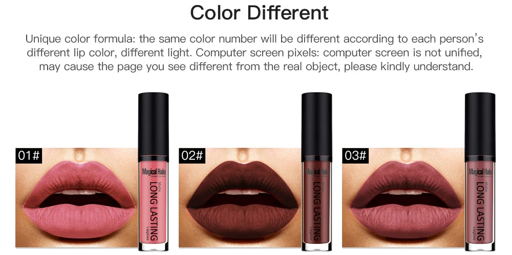 Waterproof Matte Liquid Lipstick 10 Colors Moisturizer Smooth Lip Stick Long Lasting Lip Gloss Cosmetic Beauty Lips Makeup 6gx10 (7)