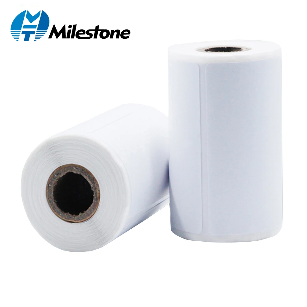 

10 rolls /lot Milestone barcode paper 57mm Thermal Printing Paper Barcode Sticker/Label/Adhensive Thermal Type