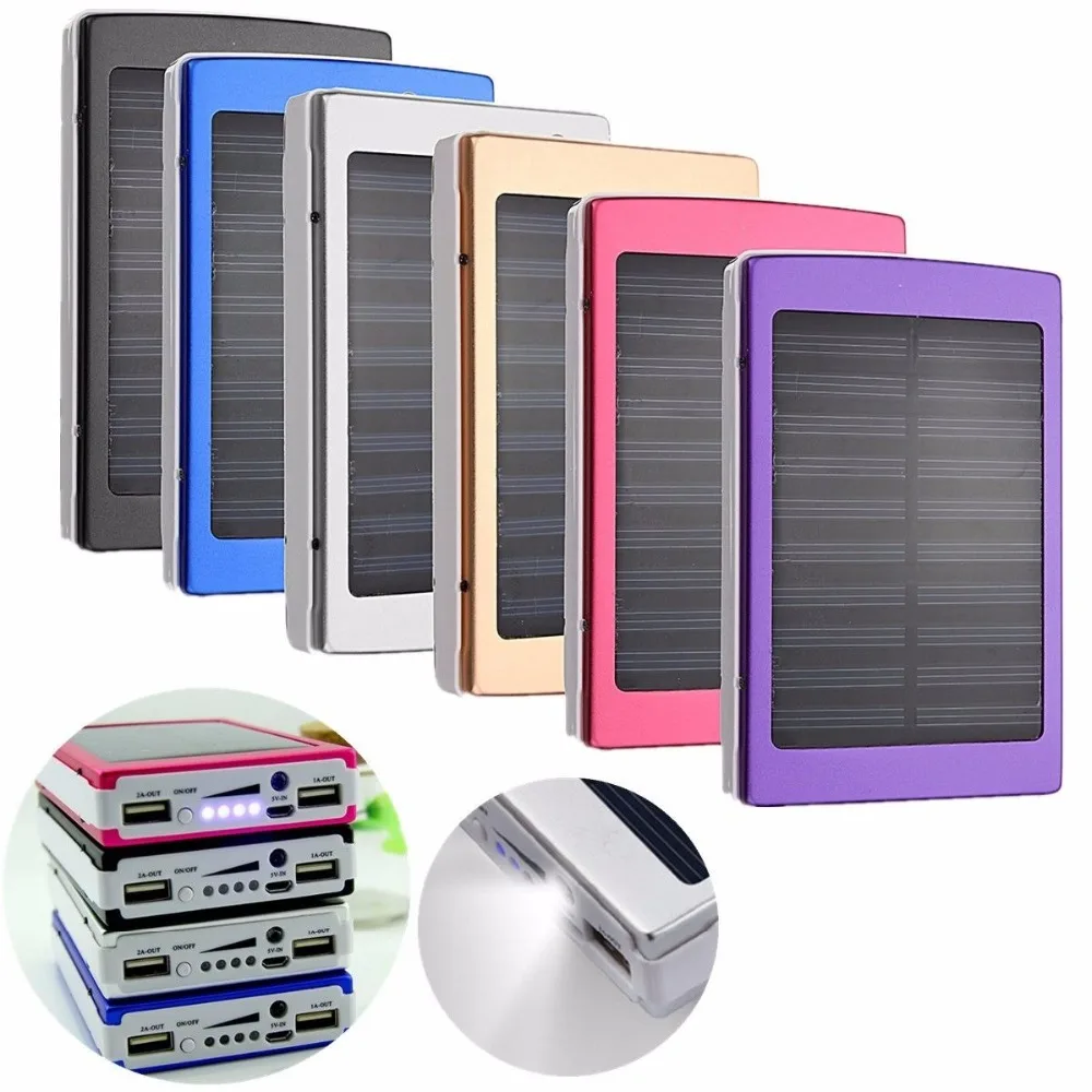 

50000mAh Dual USB Solar External Power Bank Battery Charger For Phone Tablet