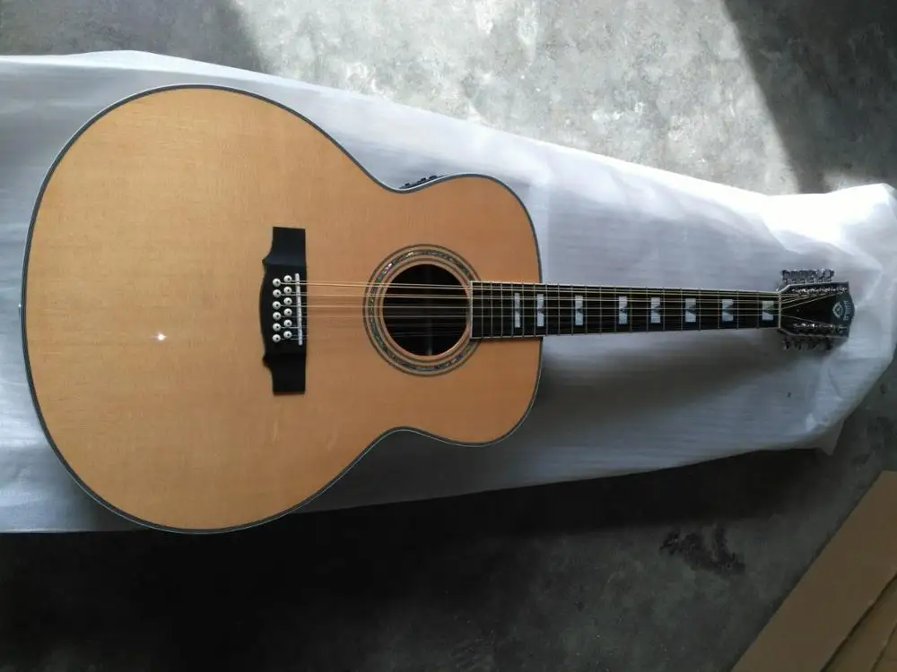 

free shipping 43" 12string solid top guild acoustic guitar jumbo 12 strings acoustic electric guitar F512 guitar