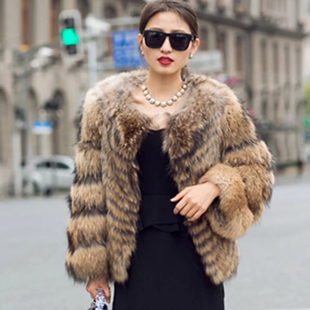 manteau en vrai fourrure