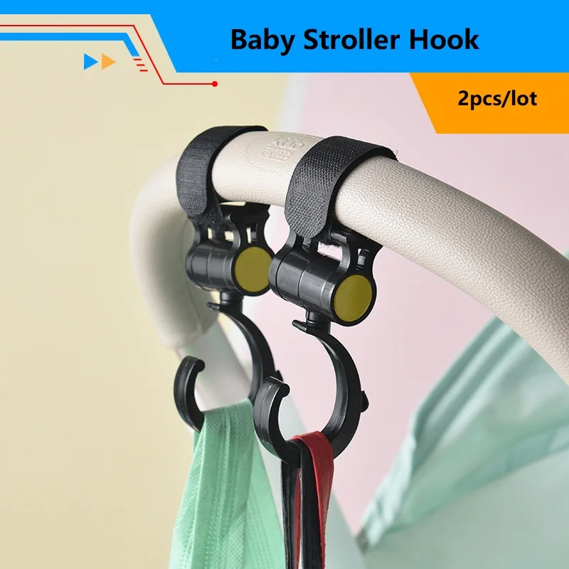 2pcs/Set Baby Stroller Hook Bag Handle Grab Hook Holder Stroller