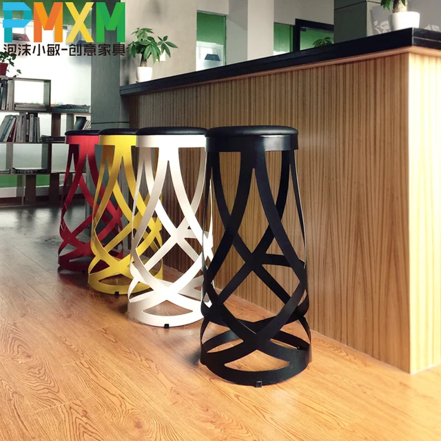 Ribbon Bar Chairs Creative Fashion Personality Stools Tall Ribbon Bar Chairs Creative Fashion Personality Stools Tall Office Chair Metal Hotel Coffee
