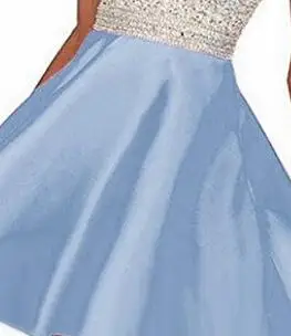 Bealegantom новые сексуальные короткие платья для выпускного вечера с бусинами и кристаллами на шнуровке выпускное платье QA1502 - Цвет: sky blue