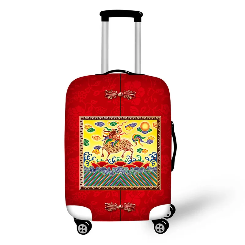 Chinese Style Design travel accessories suitcase protective covers 18-32 inch elastic luggage dust cover case stretchable
