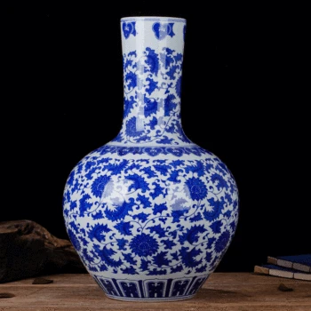 

Classical blue and white porcelain large floor vase as home decoration