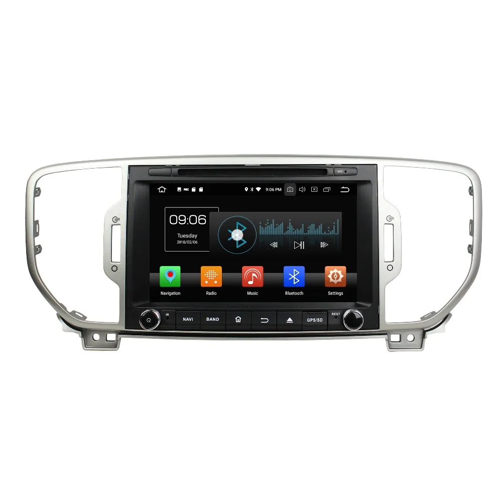 Cheap ELANMEY premium car gps navigation For Kia sportage R 2016 8inch octa core android 8.0 CAR DVD player multimedia radio stereo 1