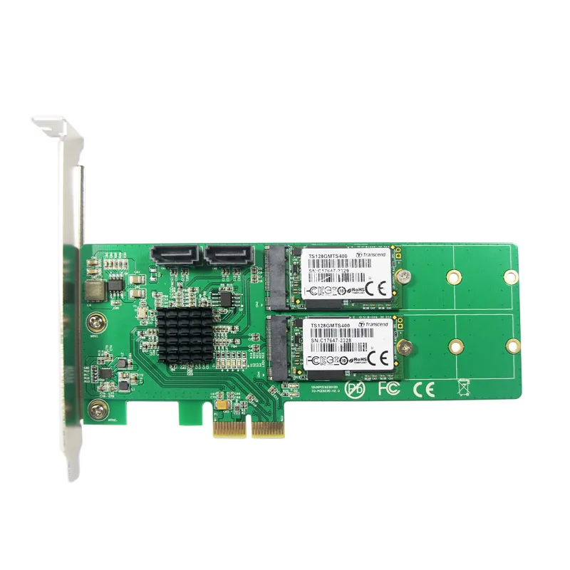  PCIe zu 2x M.2 NGFF SSD + 2x SATA3.0 Hardware Raid-karte RAID 0 1 10 und HyperDuo