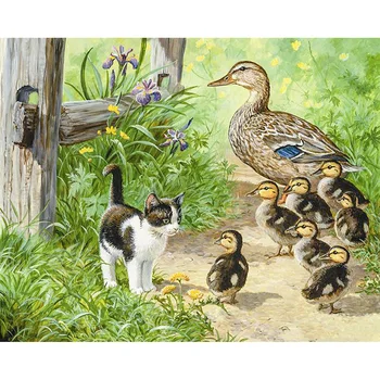 

Full DIY Diamond Painting kit Ducklings Cross Stitch Diamond Embroidery Patterns rhinestones Mosaic home decor