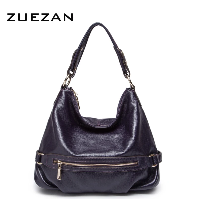 

100% Natural Cowhide, HOBO Handbag, Large Women Genuine Leather Shoulder Bag, Real Skin Crossbody Bags A268
