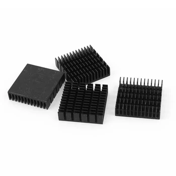 

4 Pieces Black Aluminum Heat Sink Cooling Fin Cooler 40mmx40mmx11mm