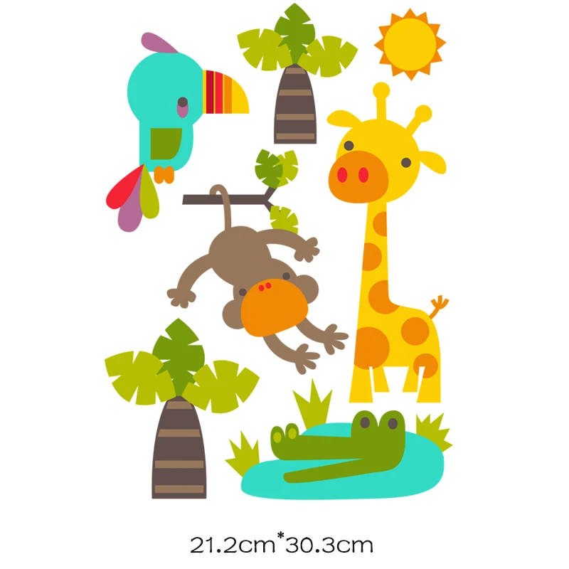 ironing applications for children's clothing iron on patches stripes for clothes cartoon animals patch stickers toppe applique