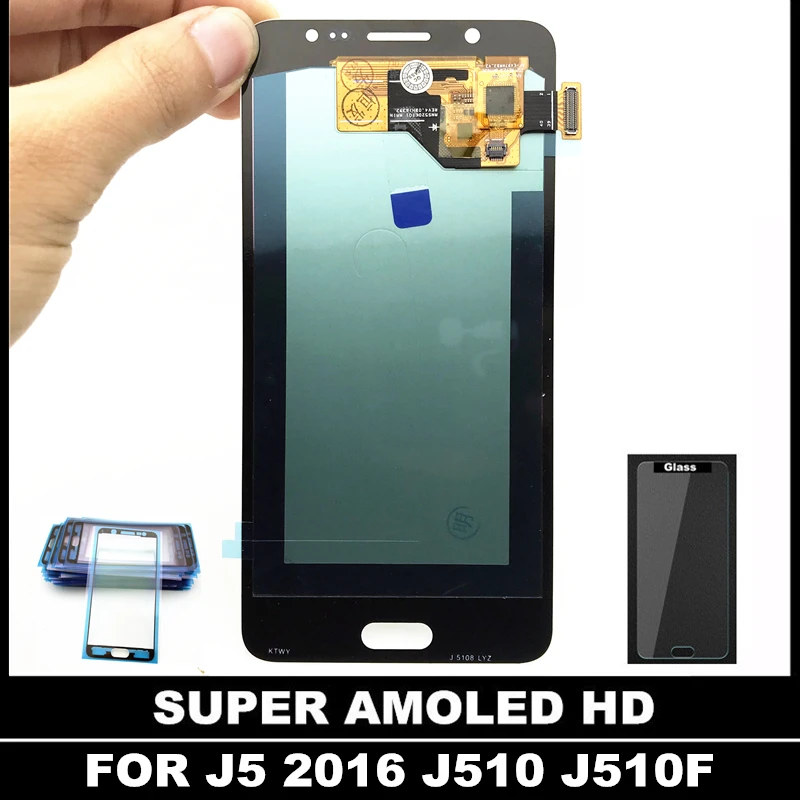 

Brightness Control For Samsung Galaxy AMOLED J5 2016 J510 J510FN J510F J510G J510M J510Y LCD Display With Touch Digitizer Screen
