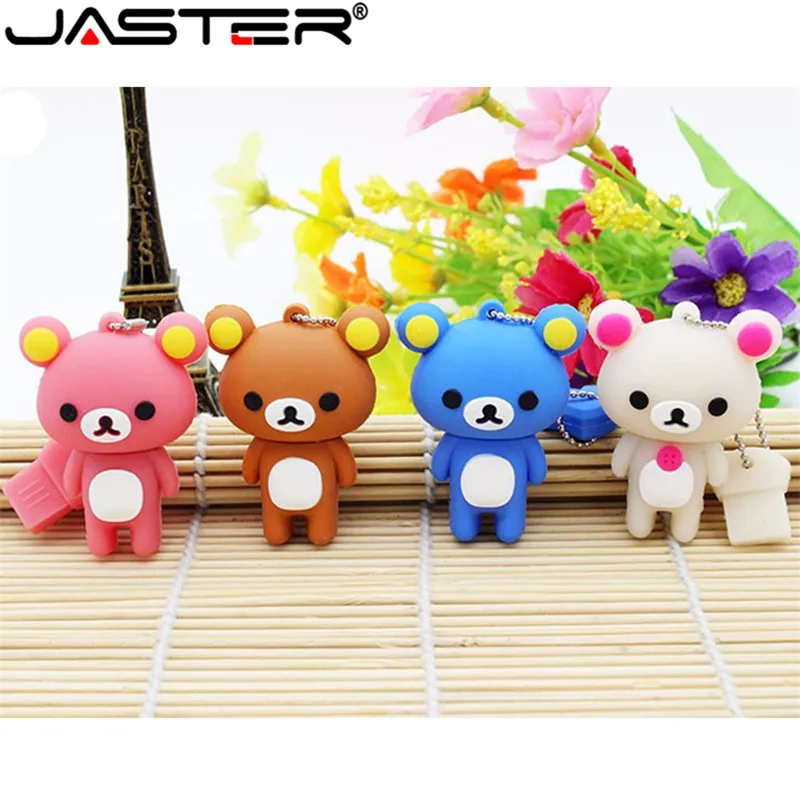 USB флеш накопитель JASTER Lovely флешка в виде медведя Rilakkuma карта памяти U диск 4 ГБ 8 16 32