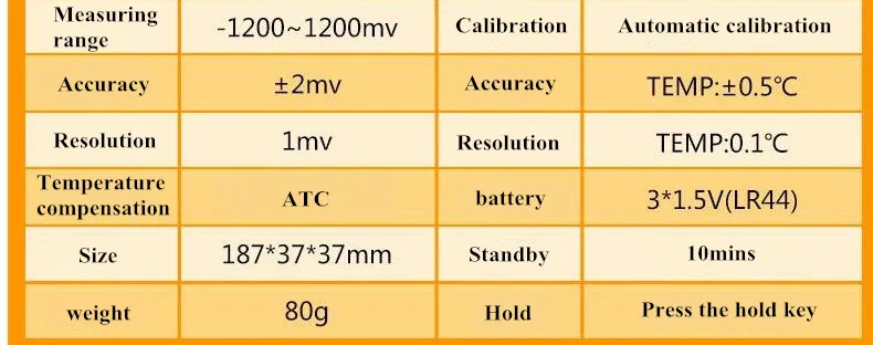 ORP-100 Redox ОВП метр монитор качества воды ЖК-цифровой детектор ручка Тип анализатор тестер Скидка 40