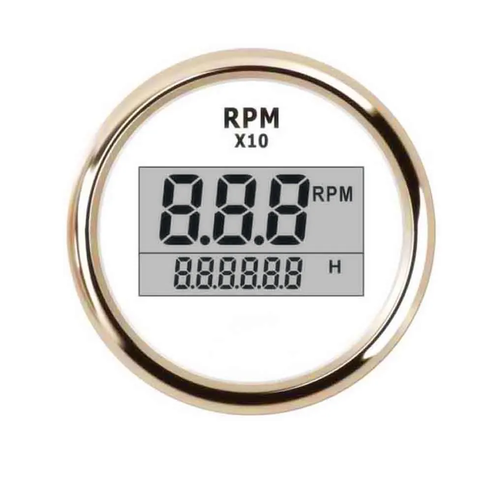 

Waterproof IP67 Marine Tachometer Car Boat 52 mm LED Digital Tachometer Engine Hourmeter 0~9990 RPM With 7 Colors Backlight