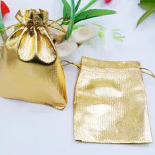 9*12 см 200 шт. ручной работы Золотой шнурок Сумки для свадьбы/Вечеринки/подарок/браслеты/ожерелье чехлы Ювелирная упаковка Дисплей Сумки