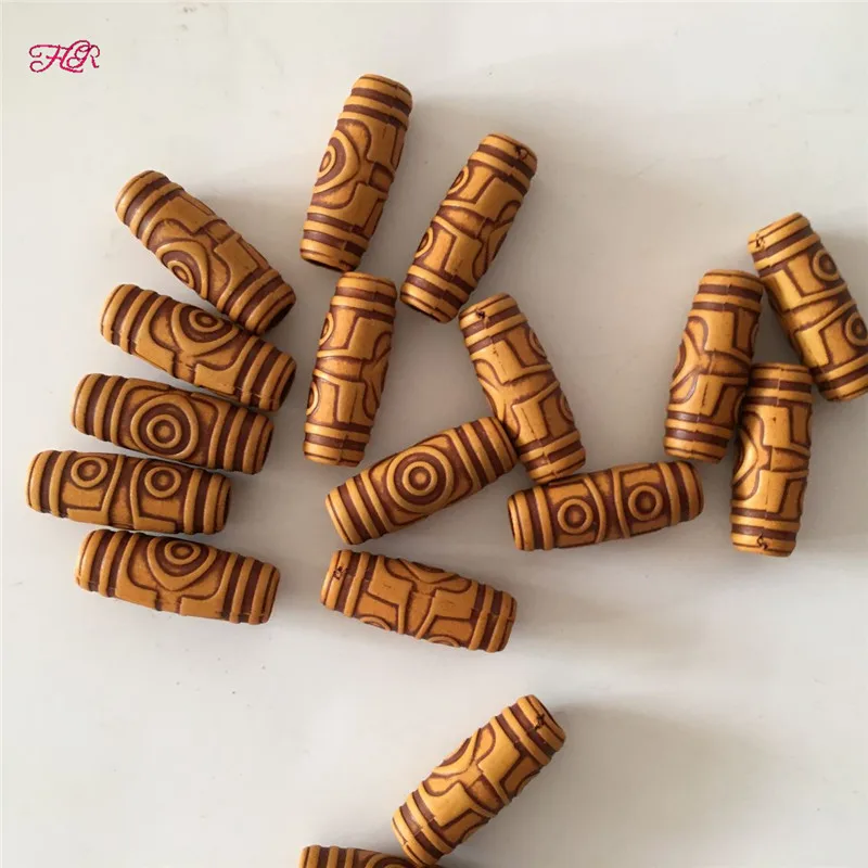 Wooden Hair Bead 6mm Hole Dreadlock Beads 20Pcs 200Pcs Dreadlock bead
