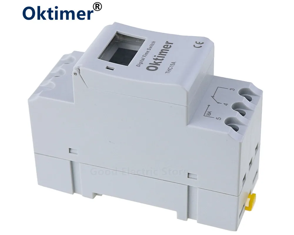 Oktimer THC15A TP8A16 THC 15A синий DIN направляющий цифровой программируемый ЖК дисплей