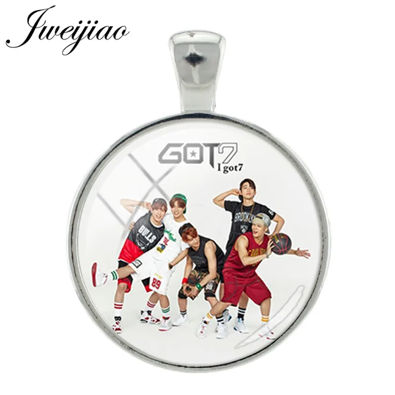 JWEIJIAO трендовые кулоны в стиле K поп певцы Got7 7 подвесок металлический купол с