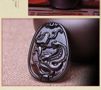 

2016 new natural light ice crystal spot genuine twelve zodiac Snake Pendant of men and women