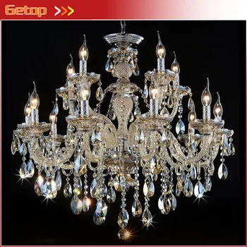 

10+5 arms Modern Crystal Chandeliers K9 Crystal Lamp Living room Bedroom Hall Candle lamp lustres de cristal lustres e pendentes