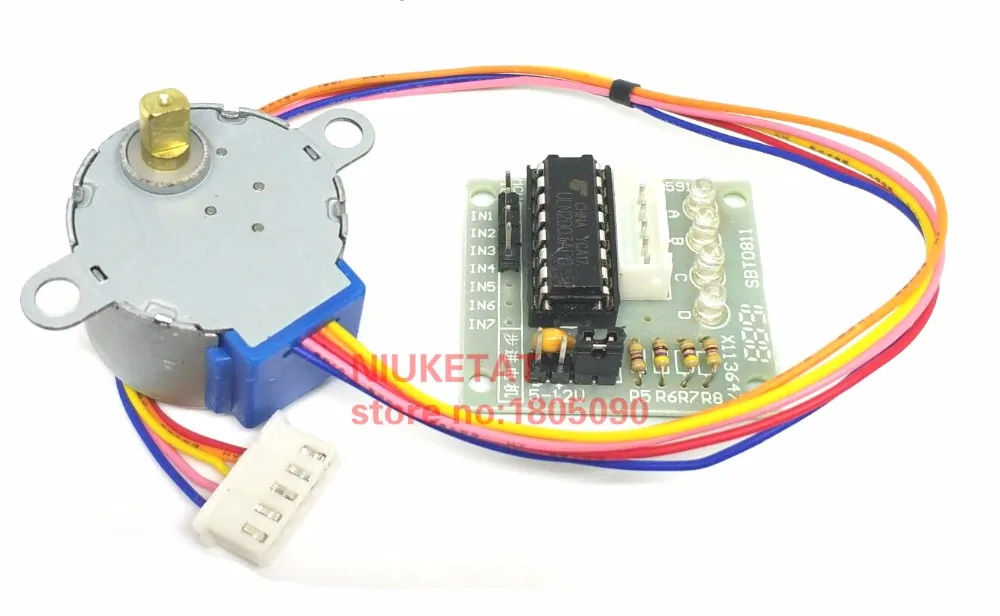 

5V 4-Phase 28YBJ-48 DC Gear Step 1PCS Stepper Motor + 1PCS ULN2003 Driver Board ULN2003 For Arduino PIC MCU DIY