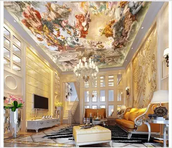 

Customized 3d wallpaper 3d ceiling wallpaper murals European angel of Greek mythology Mary zenith mural room decoration