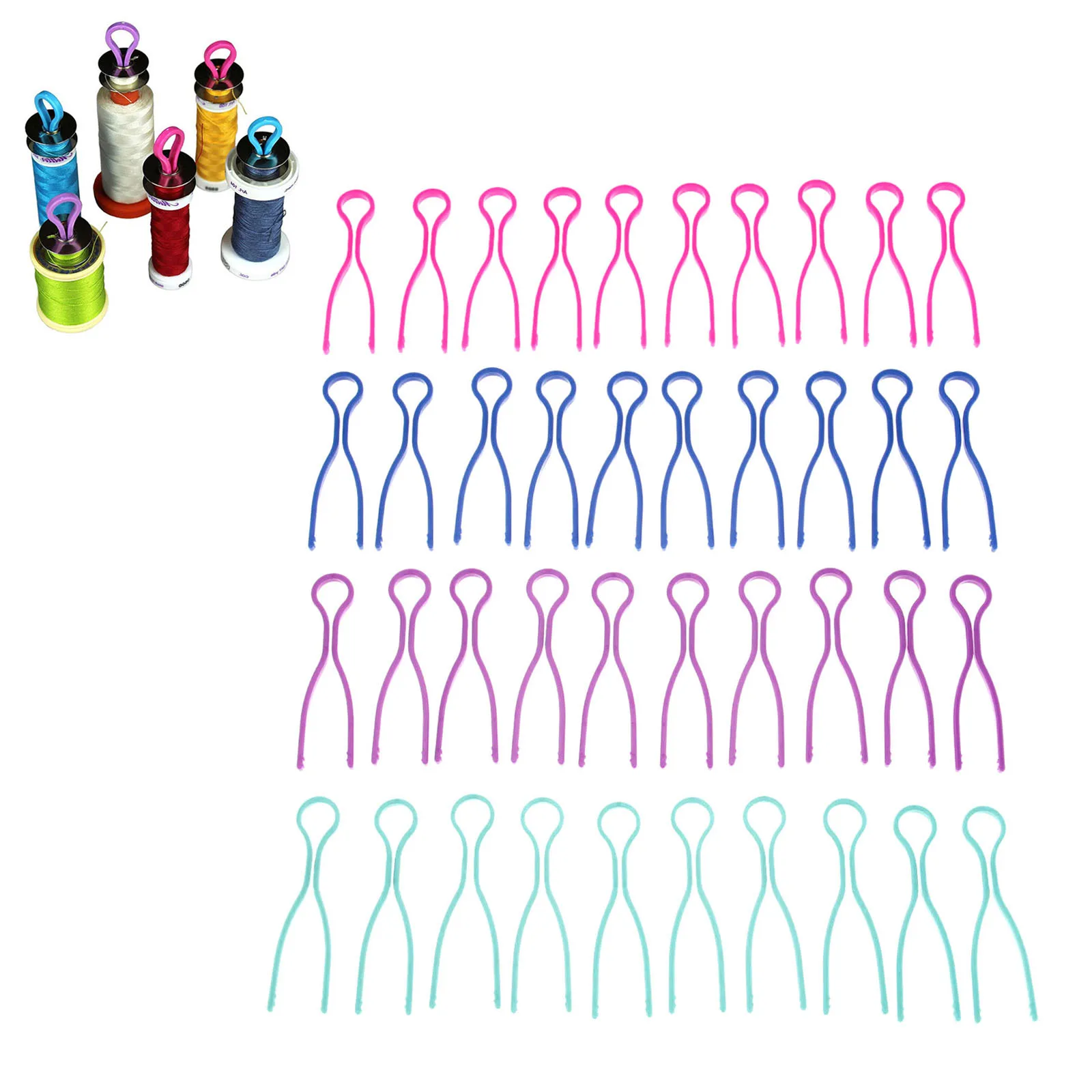 

10Pcs Plastic Bobbin Keep Bobbin Threads Matched Up With Your Thread Spools Colorful Sewing Machine Bobbin Buddies Tool