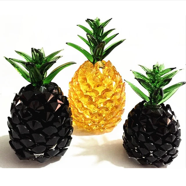 Crystal pineapple craft figurines home decor lucky pineapple Feng Shui