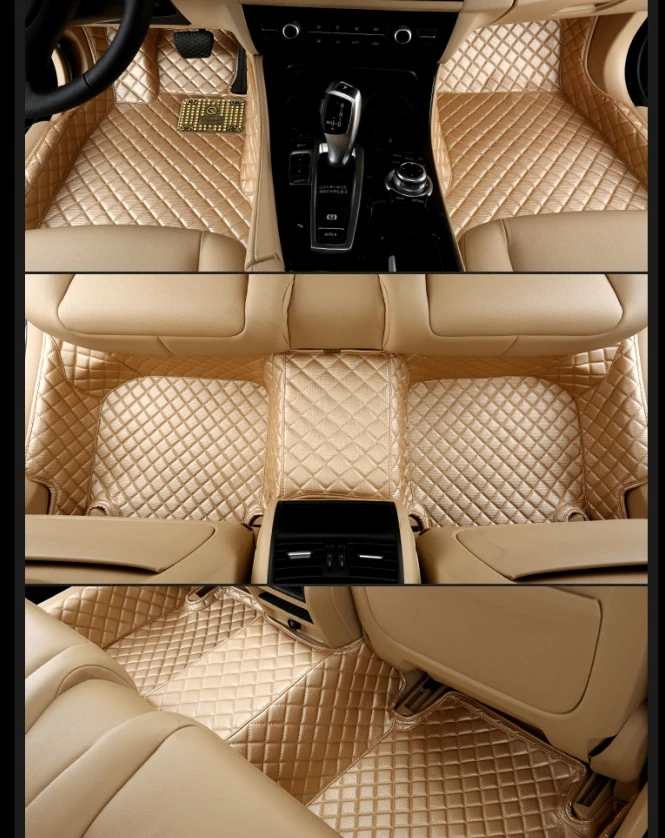 High quality! Custom special floor mats for Skoda Kodiaq 7 seats 2018