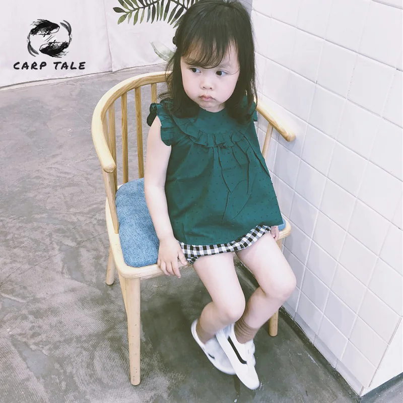 

2019 summer children's clothing girls doll shirt children cotton shirt baby lace vest dress baby girl clothes baby dresses