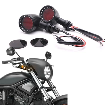 

Bullet Motorcycle LED Turn Signal Indicator Brake Tail Running Light Blinker For Harley Sporster XL1200 883 Softail Dyna 10mm