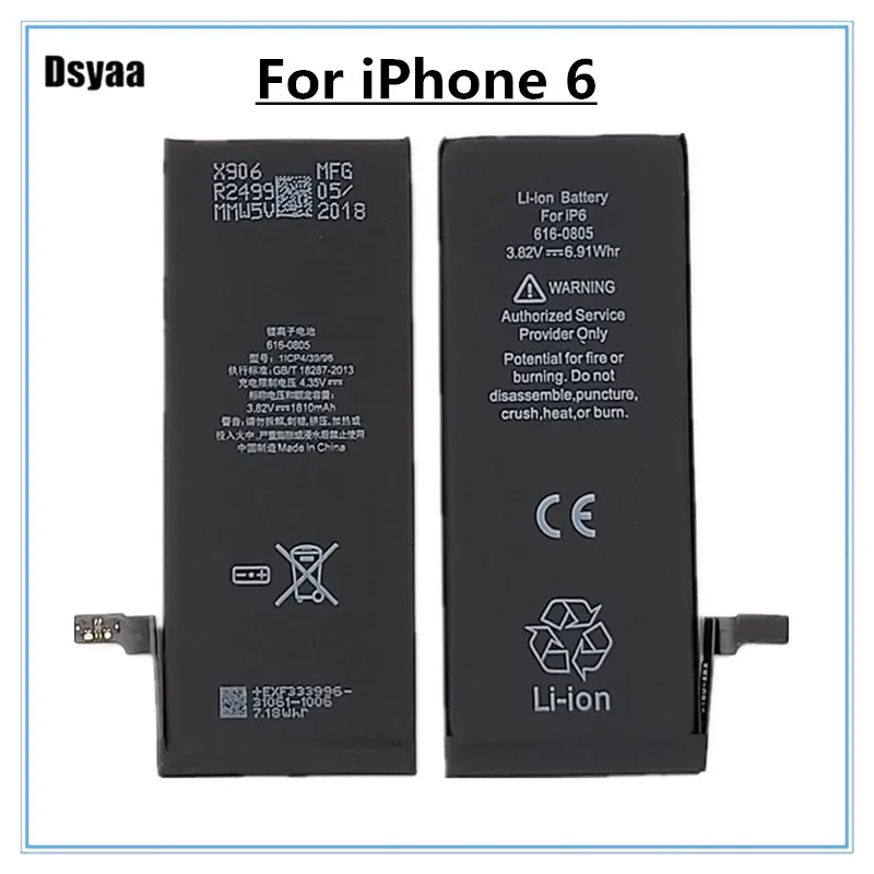 Battery for IPhone 6 6G Batteries 1810mAh Genuine Li ion Mobile Phone