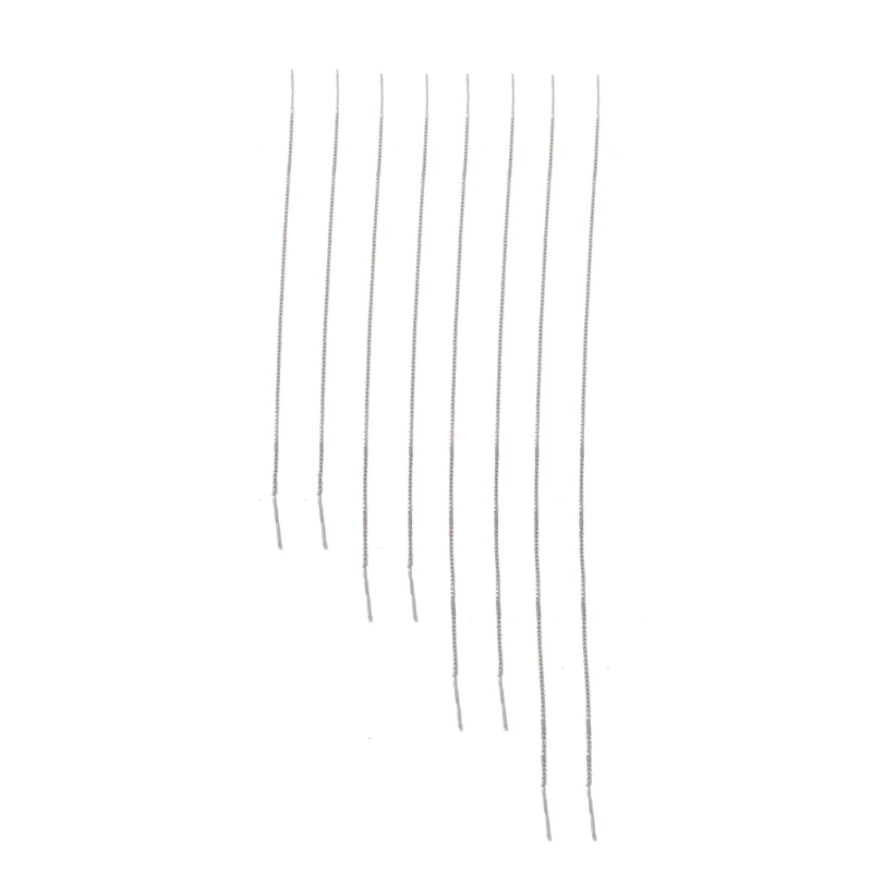 

Plated Long Drop Dangle Tassel Earrings Double Threader Ear Line Women