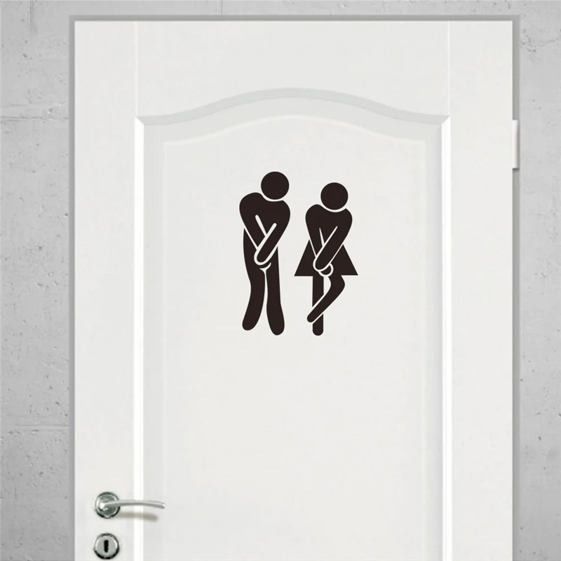 

Funny Toilet Sign Wall Stickers Bathroom Decoration Diy Creative Adesivos De Paredes Home Decal Wall Mual Art Posters Removable