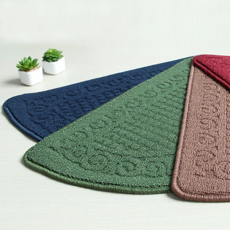 

Semicircle Half Moon Doormat Carpet Home Hotel Decorative Rug Latex Back Non-Slip Entrance Doorway Mat for Bedroom