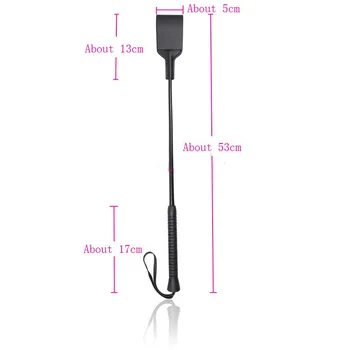 Horse Crop Delicate Rod whip Letter O word Sex Spanking Paddle Fetish PU Leather Whip Flogger Sex Toys For Couple Role-play 4
