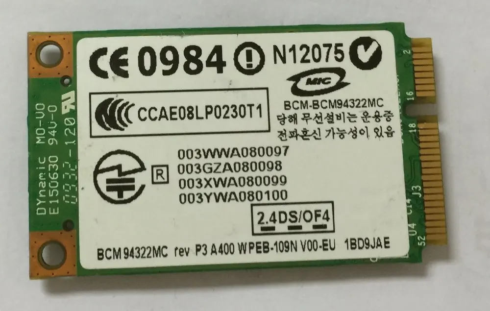 Broadcom 4322AGN 802.11agn MINI PCIe wifi карта 487330-001 для hp 2730 p 6930 p 2530 p 2230 s 6530b 6735b 6730 s 6530 s 6830 s