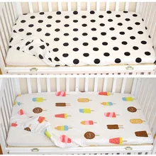 Простыня для детей; классическая простыня в горошек с рисунком мороженого; простыня для детей; любимая простыня для детей; простыня для кроватки; украшения