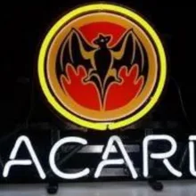 BACARDI на заказ пивной бар стеклянный неоновый свет знак