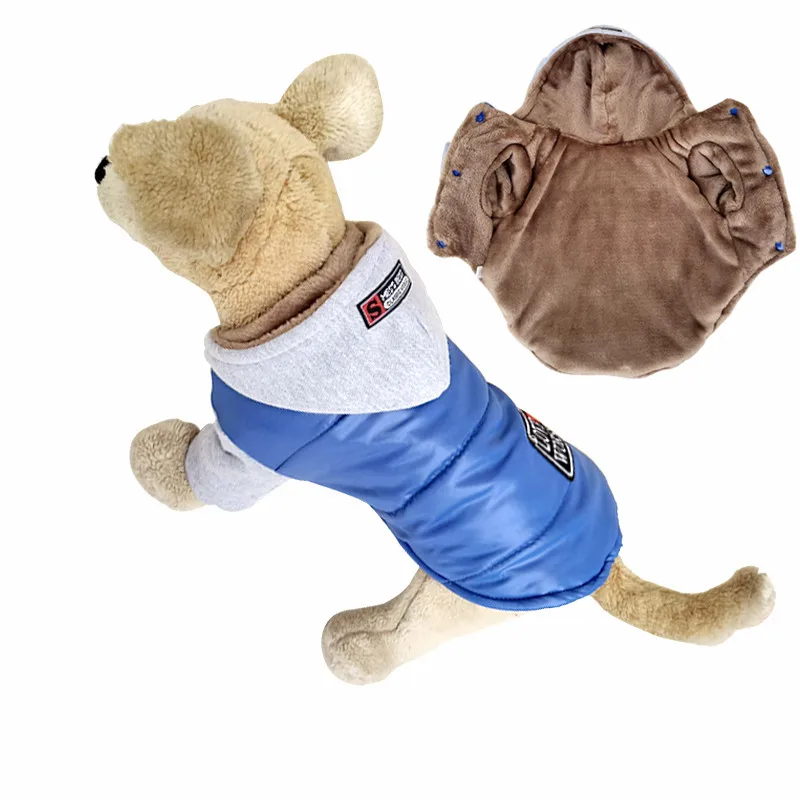 

Hot selling pet clothes autum winter warm dog clothes windbreaker+Flannel puppy clothing cat dog coat pet dog jacket thick suit