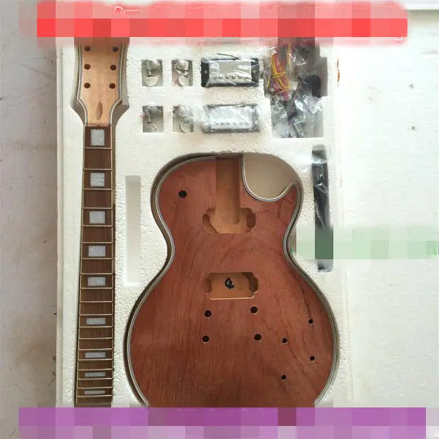 

DIY Electric Guitar Kit unique Body Rosewood Fingerboard Neck for LP