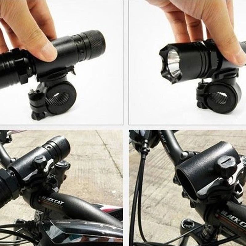Вращающийся Многофункциональный фонарь GTBL с зажимом, велосипедный передний светильник, кронштейн, держатель для вспышки, светильник
