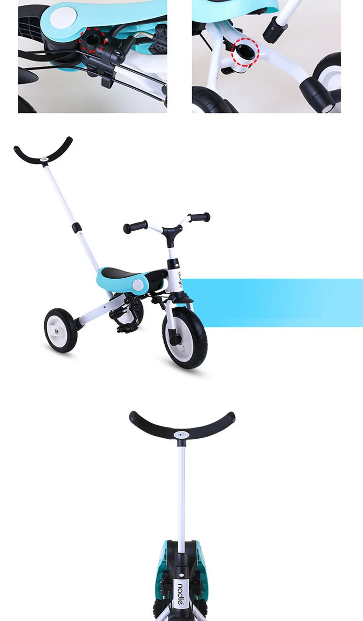 Детский трехколесный велосипед, детские игрушки, складной велосипед для детей 2-3-6 лет, складной портативный велосипед